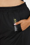 Zelocity True Curv Mid Rise Track Pants - Jet Black — thumbnail 5